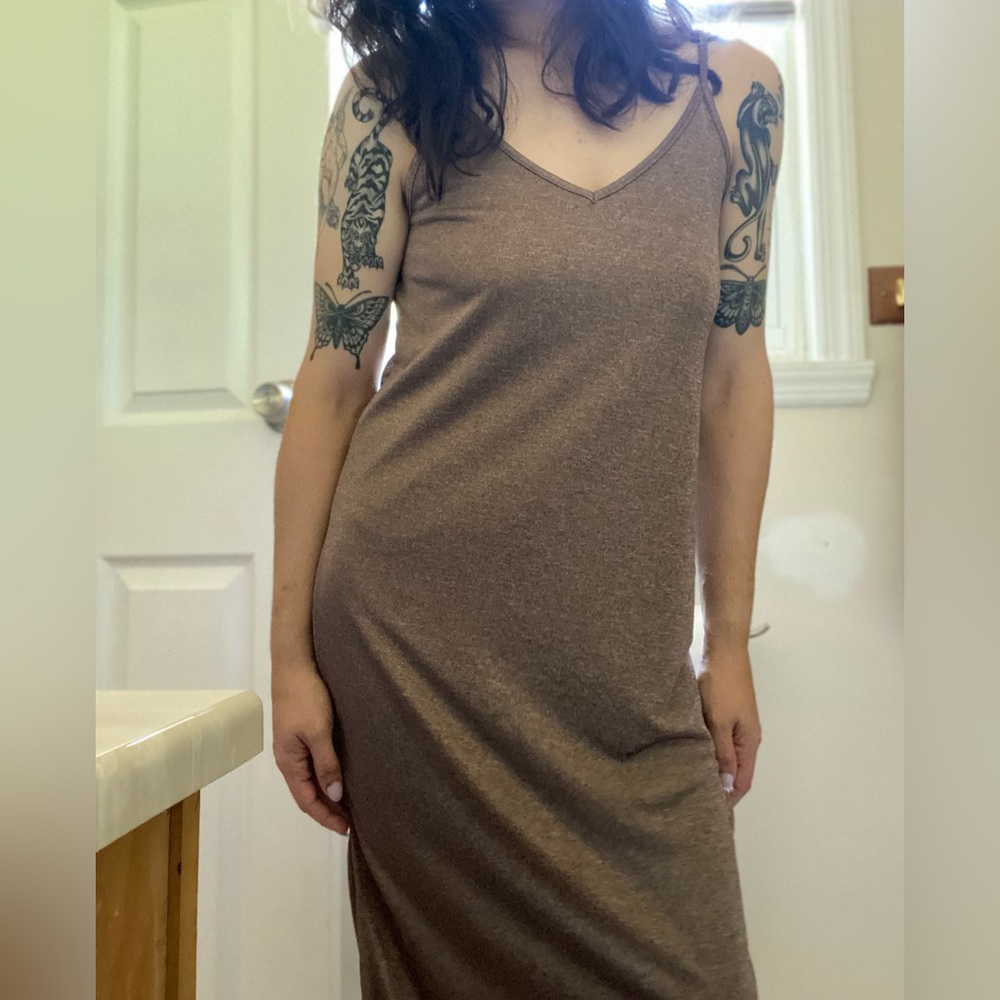 Bronze metallic tank dress ⚜️